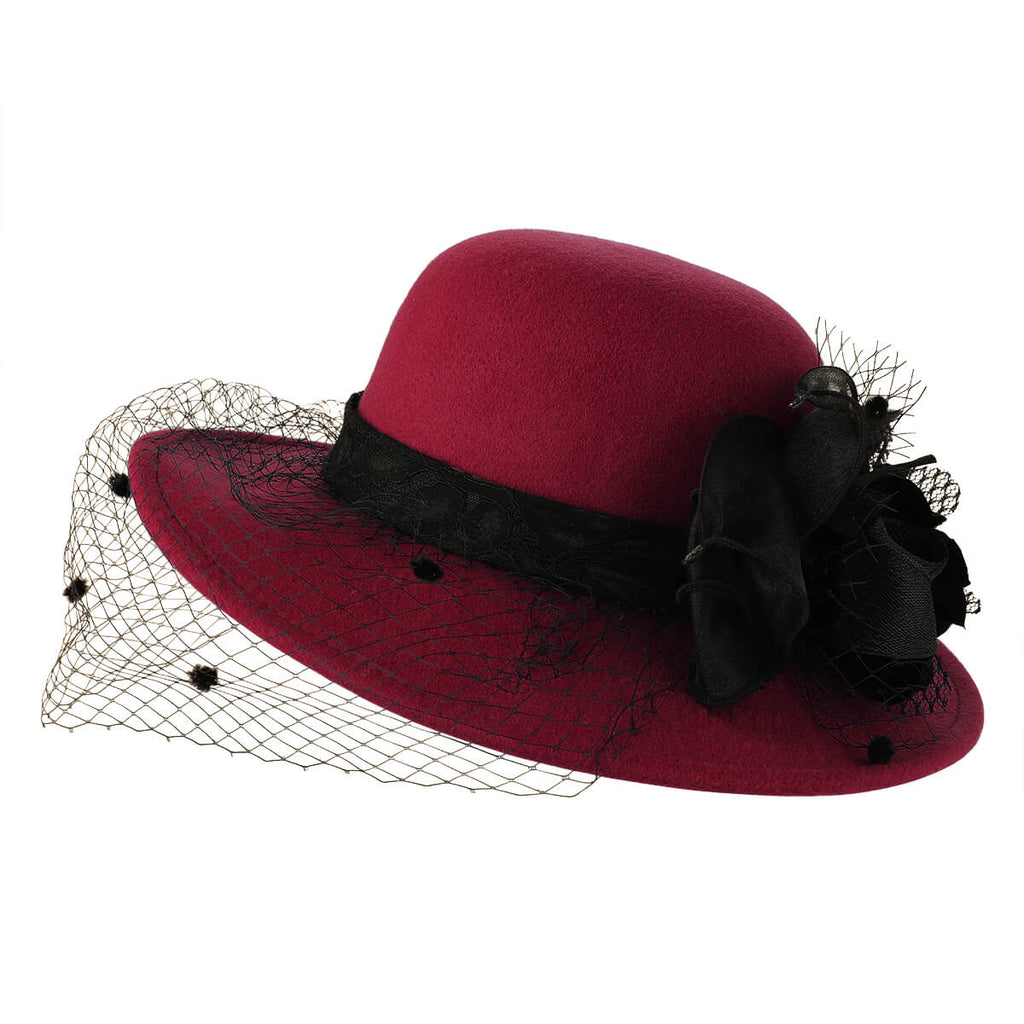 Retro Flower Net Round Top Hat – Evshp