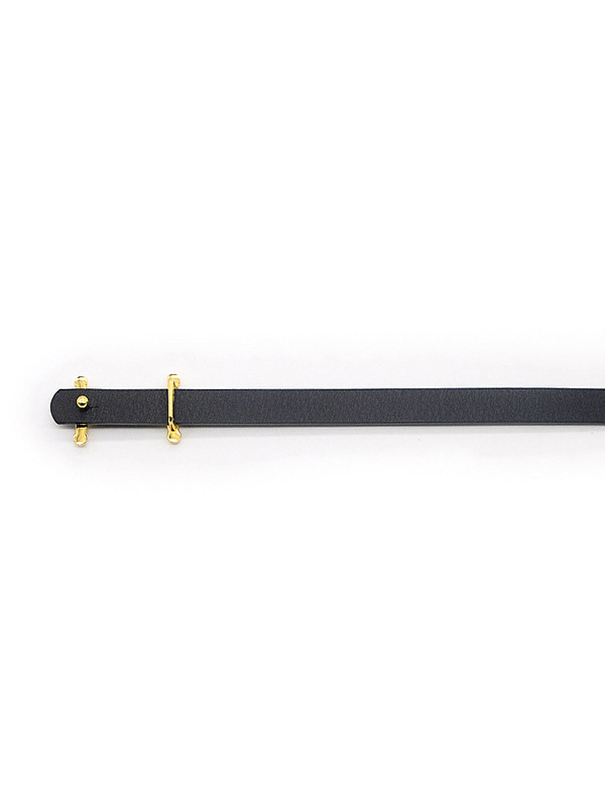 Dünner Gürtel aus PU-Leder mit Metallschnalle und H-Buchstabe