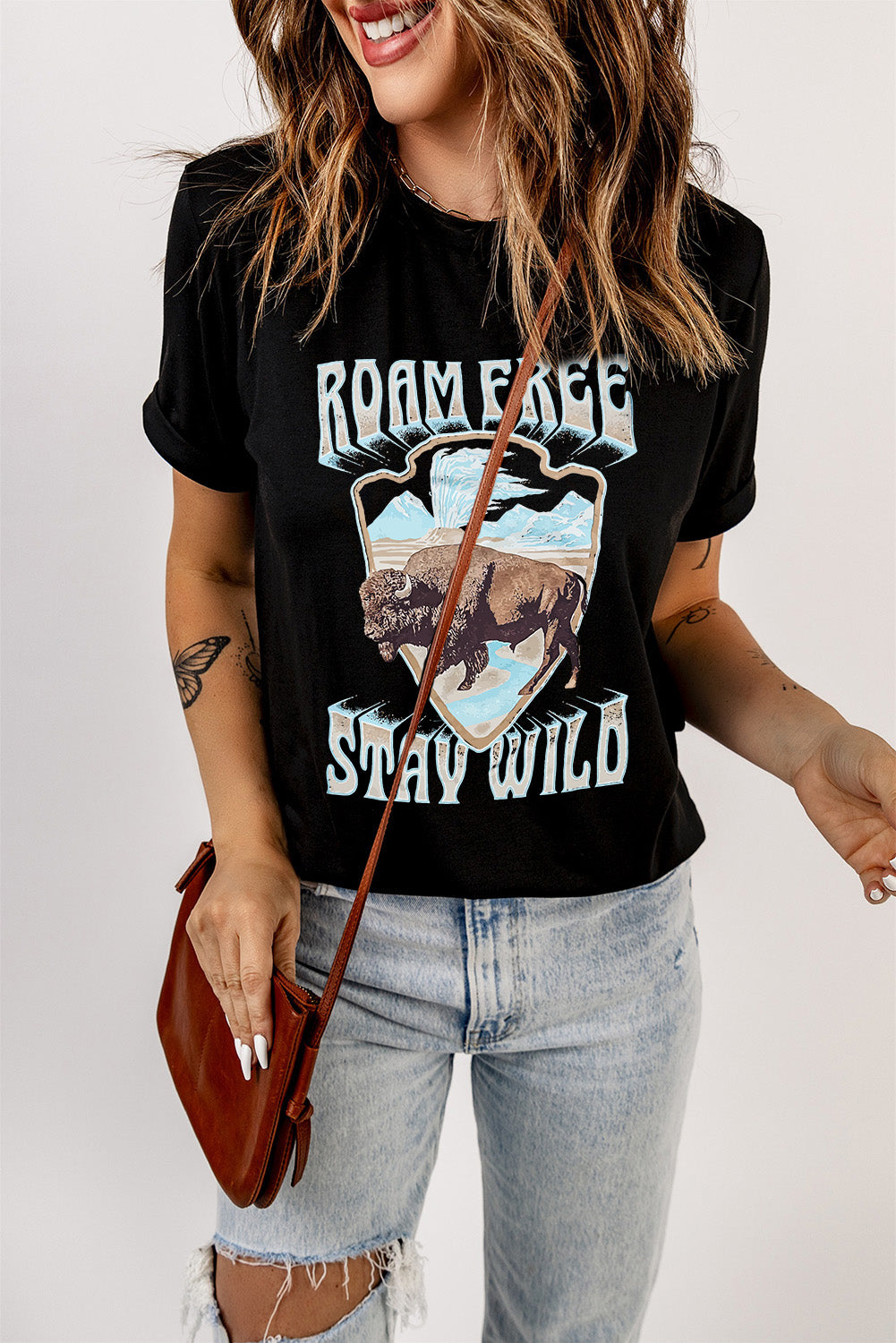 T-shirt graphique ROAM FREE STAY WILD