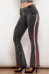 Bootcut-Jeans mit Seitenstreifen
