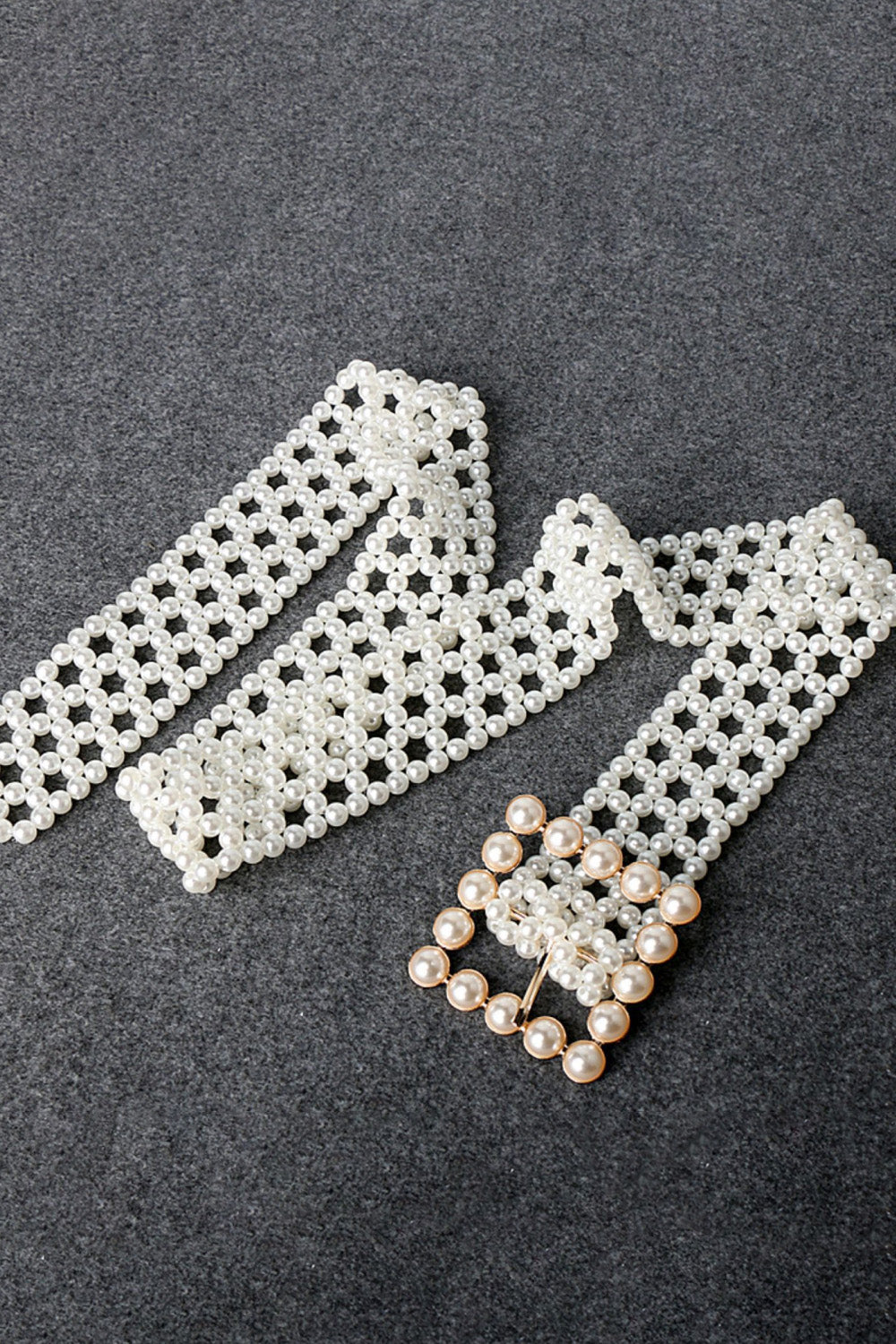 Ceinture en alliage avec boucle en perles