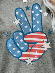 US Flag Peace Sign HGraphic Tee