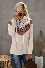 Hoodie mit bedrucktem Chevron-Muster und Raglanärmeln
