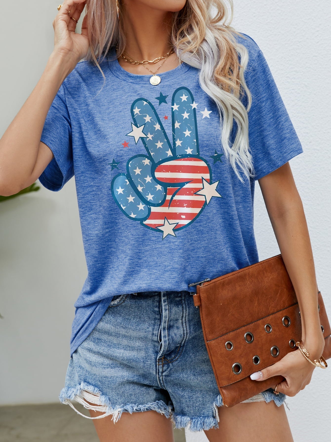 US Flag Peace Sign HGraphic Tee