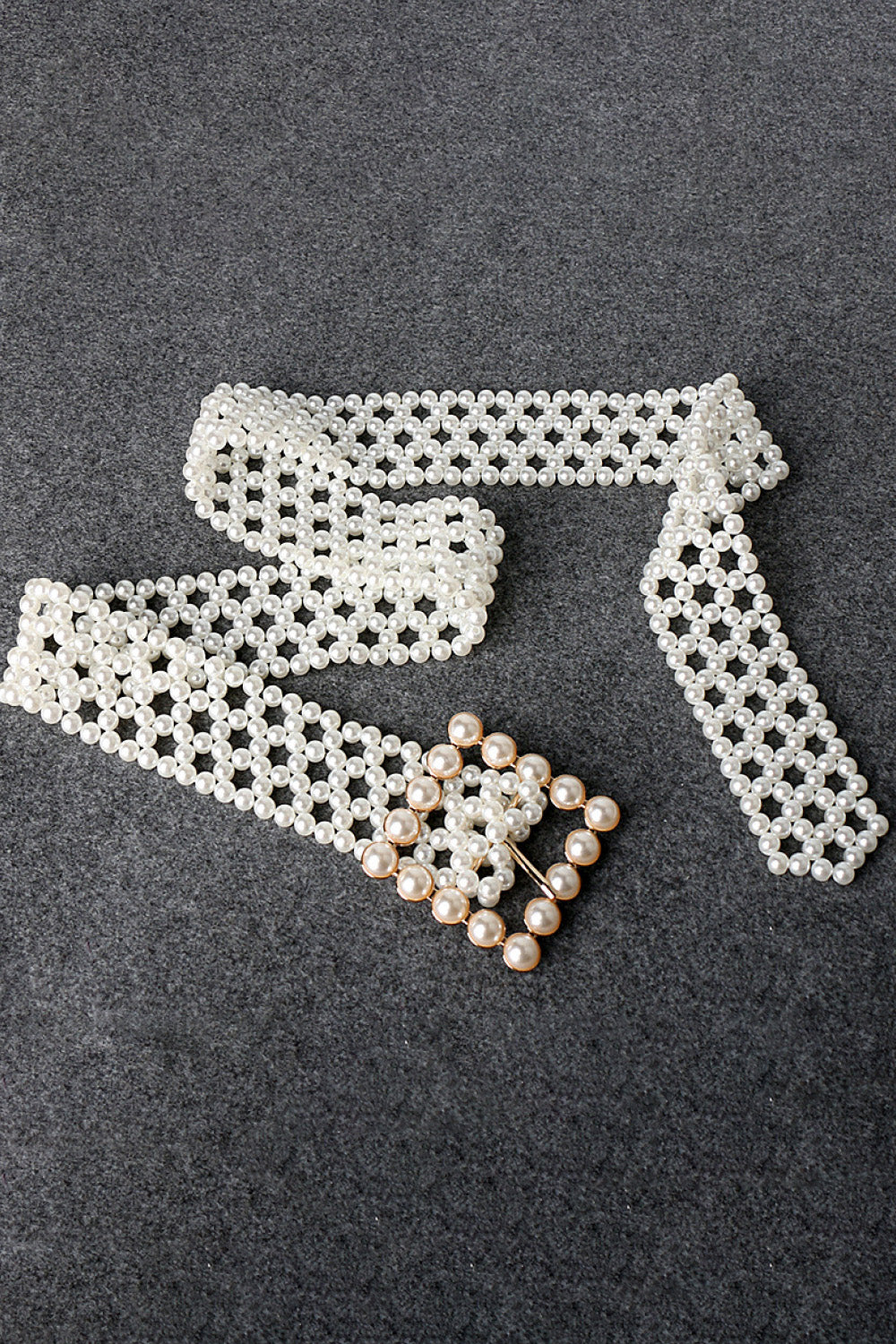 Ceinture en alliage avec boucle en perles