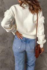 Fringe Detail Button Front Cardigan