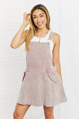 White Birch – To The Park – Rosa Latzkleid in voller Größe