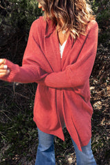 Dolman Sleeve Hooded Cardigan