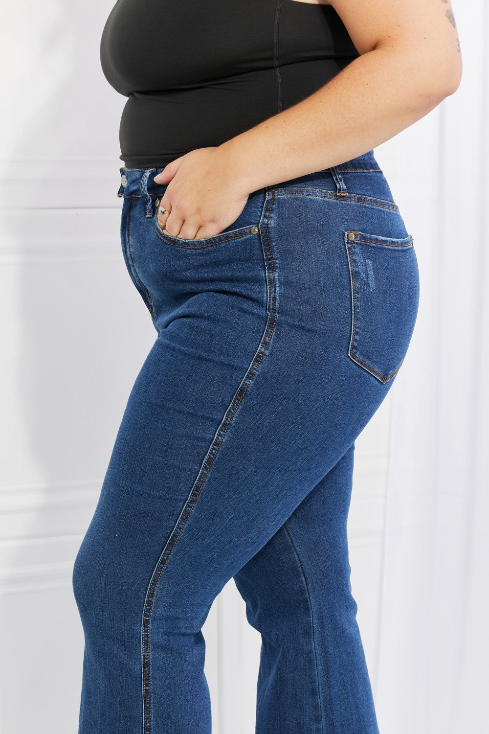 Judy Blue Ava - Jean taille haute effet évasé gainant le ventre