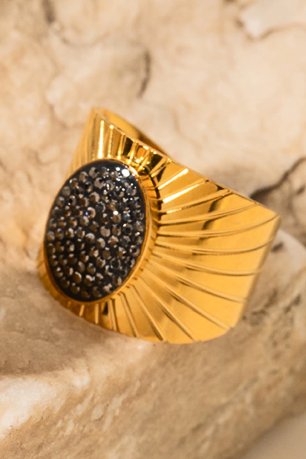 Wide BStainless Steel Open Ring