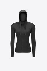 Veste de sport zippée avec cordon de serrage et poches