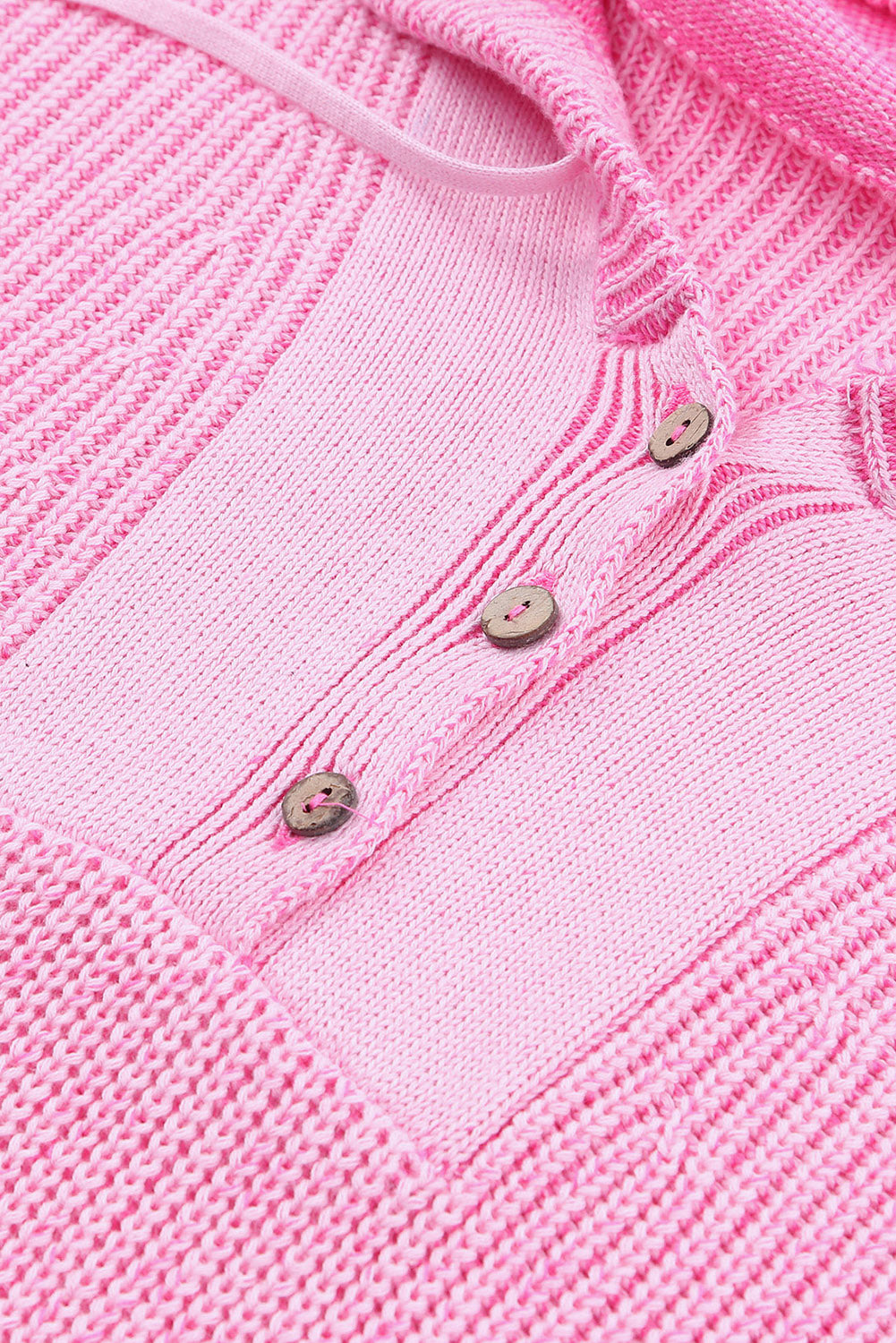 Kapuzenpullover mit Viertelknopf und Kordelzug