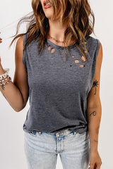 Tanktop mit Rundhalsausschnitt und Used-Look