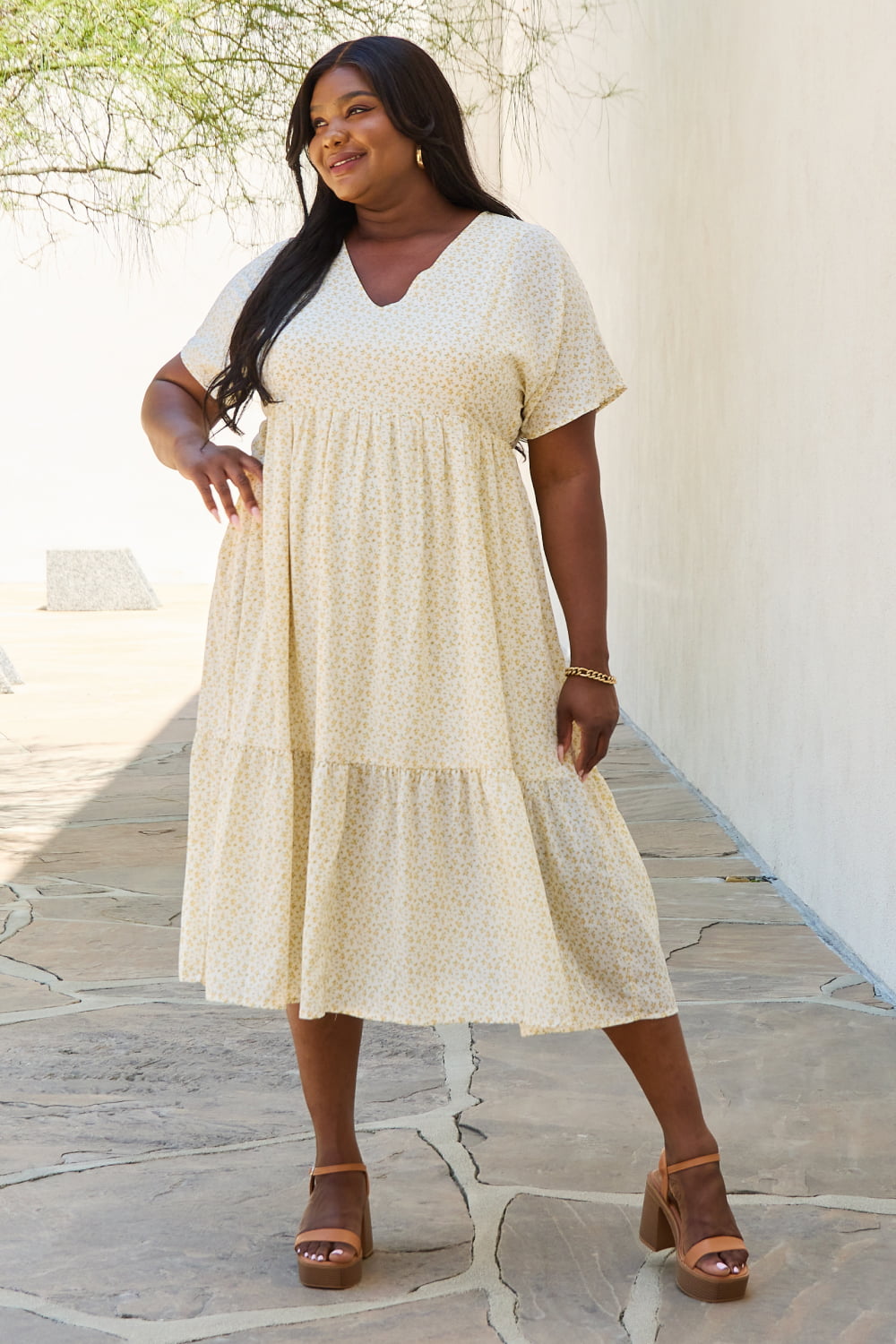 Robe mi-longue à manches kimono HEYSON pour bébé, taille adulte, couleur crème