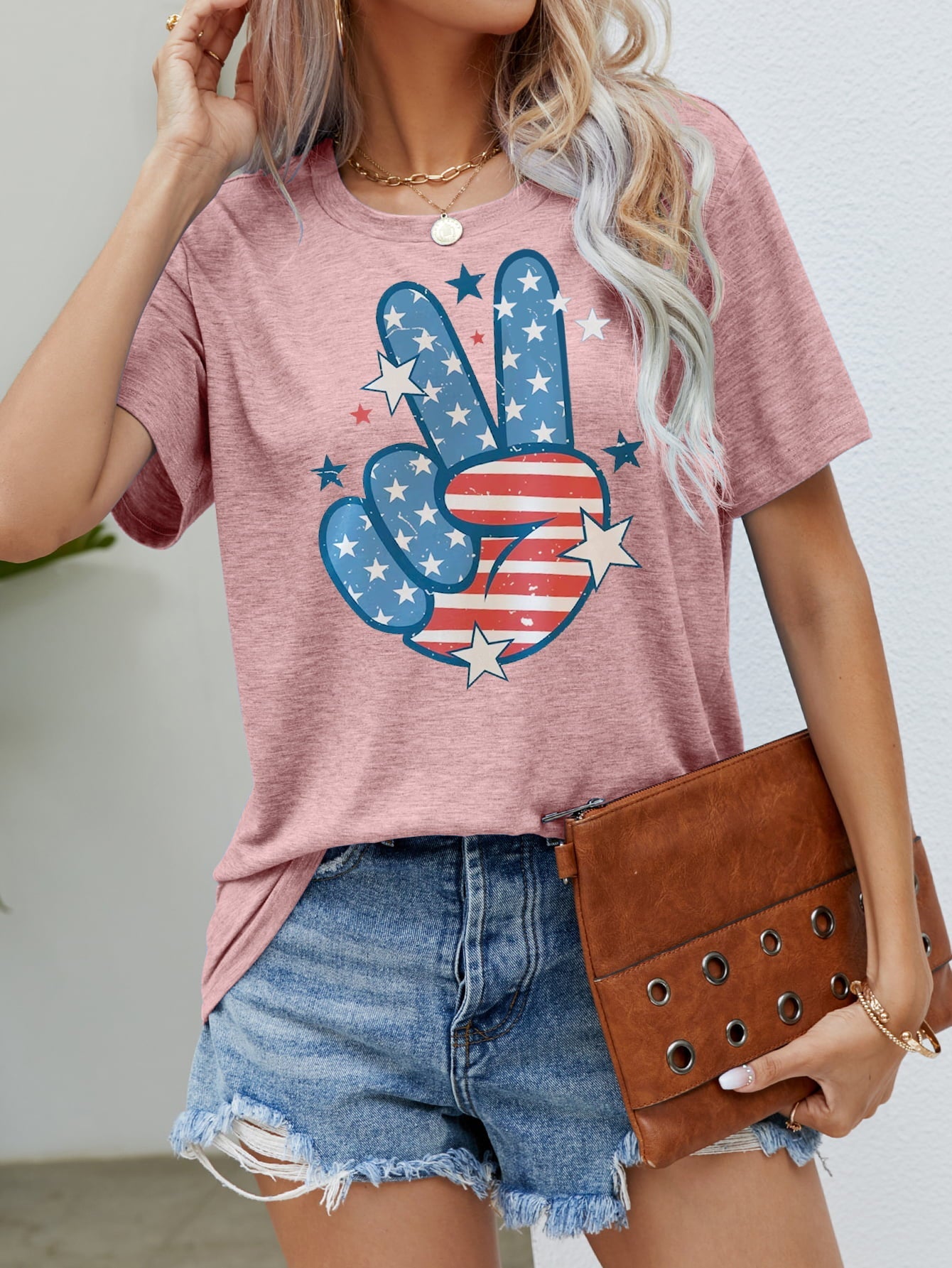 US Flag Peace Sign HGraphic Tee