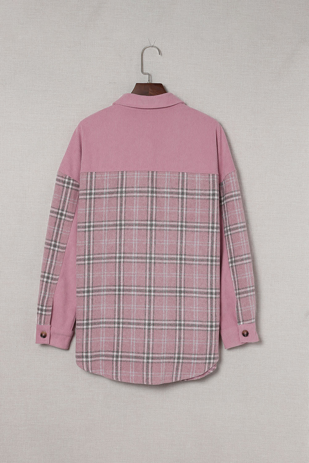 Veste-chemise en velours côtelé à carreaux