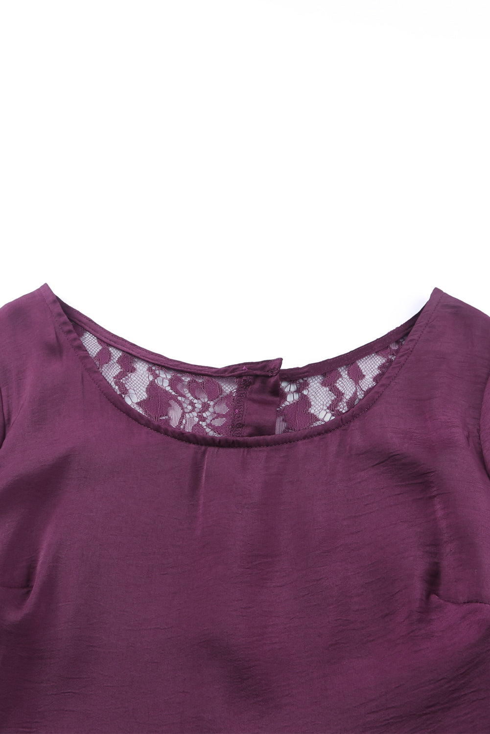 Robe boutonnée à manches longues en dentelle épissée