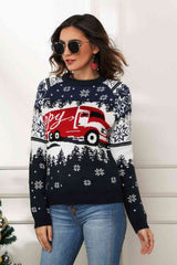 Pull à manches raglan « HAPPY Christmas »