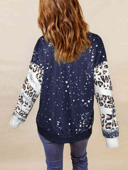 Sweat-shirt à manches longues avec imprimé MAMA CLAUS grande taille