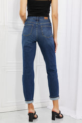 Jean boyfriend taille haute Judy Blue Crystal pleine grandeur