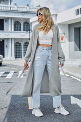 Lockerer Strickpullover mit Riemchenmuster für Damen 