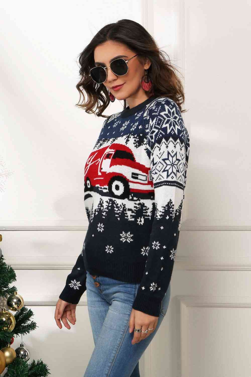 Pull à manches raglan « HAPPY Christmas »