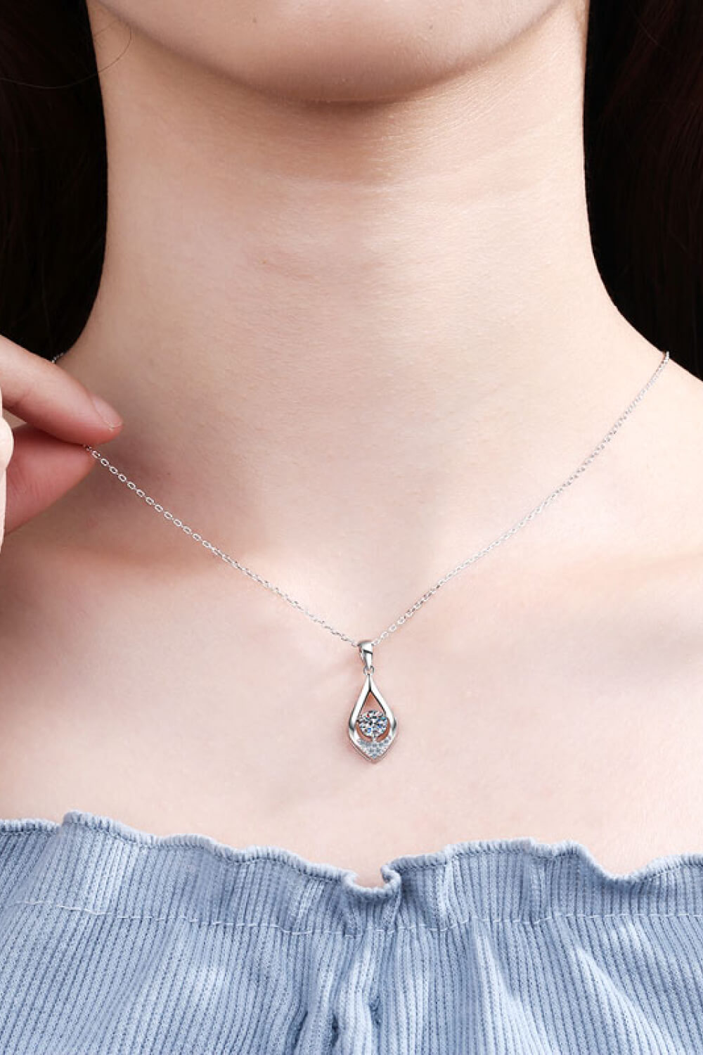 Collier pendentif glamour Always Moissanite