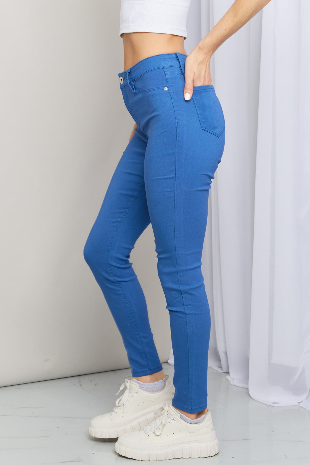 YMI Jeanswear Kate Jean skinny hyper-extensible taille mi-haute bleu électrique