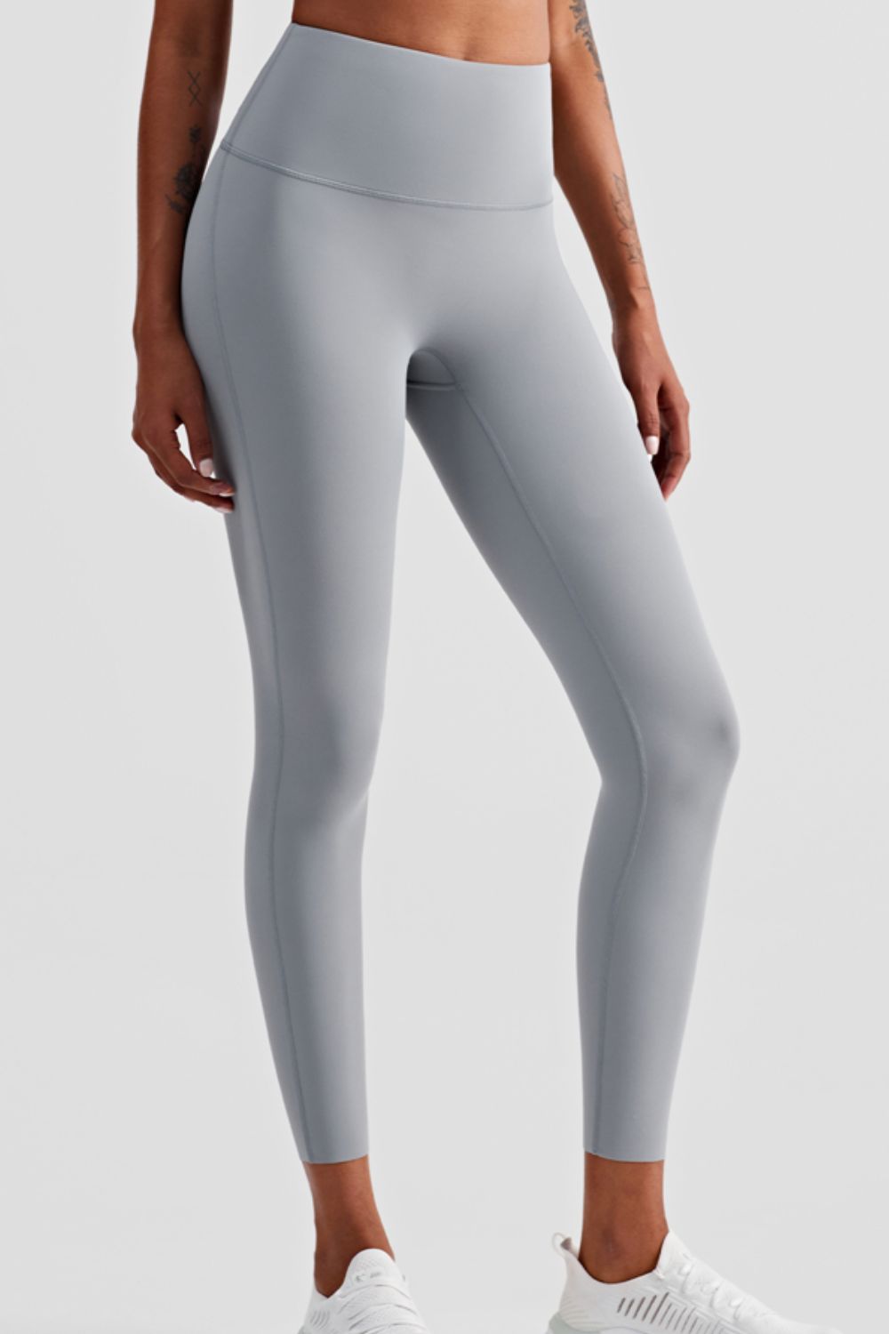 Nahtlose Yoga-Leggings mit hoher Taille und Knöchellänge