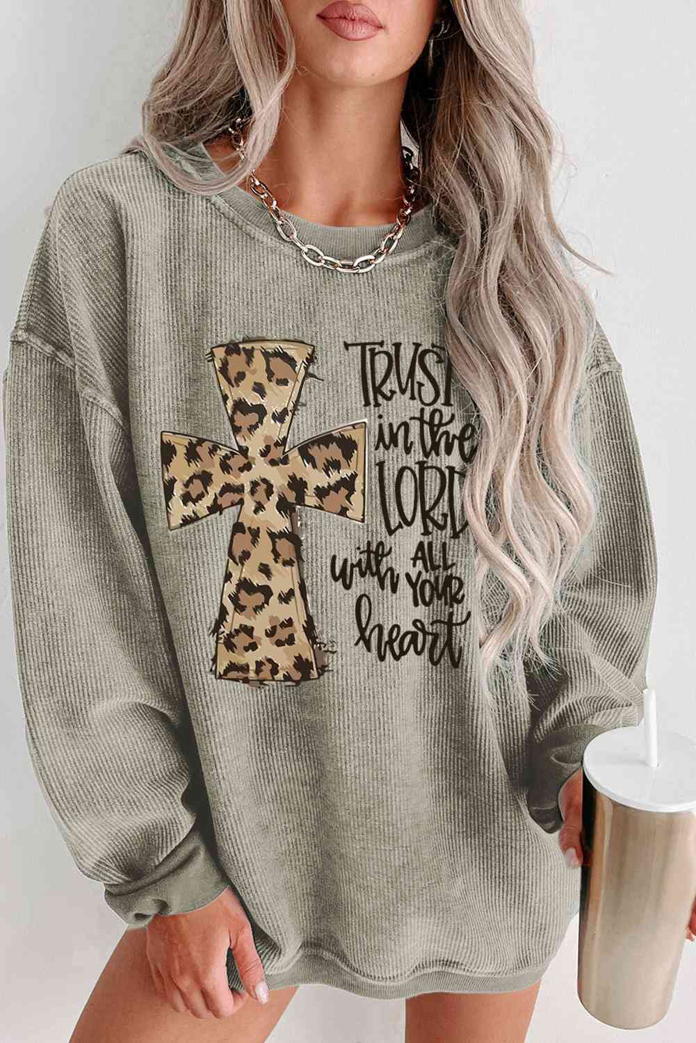 Sweat-shirt graphique à épaules tombantes