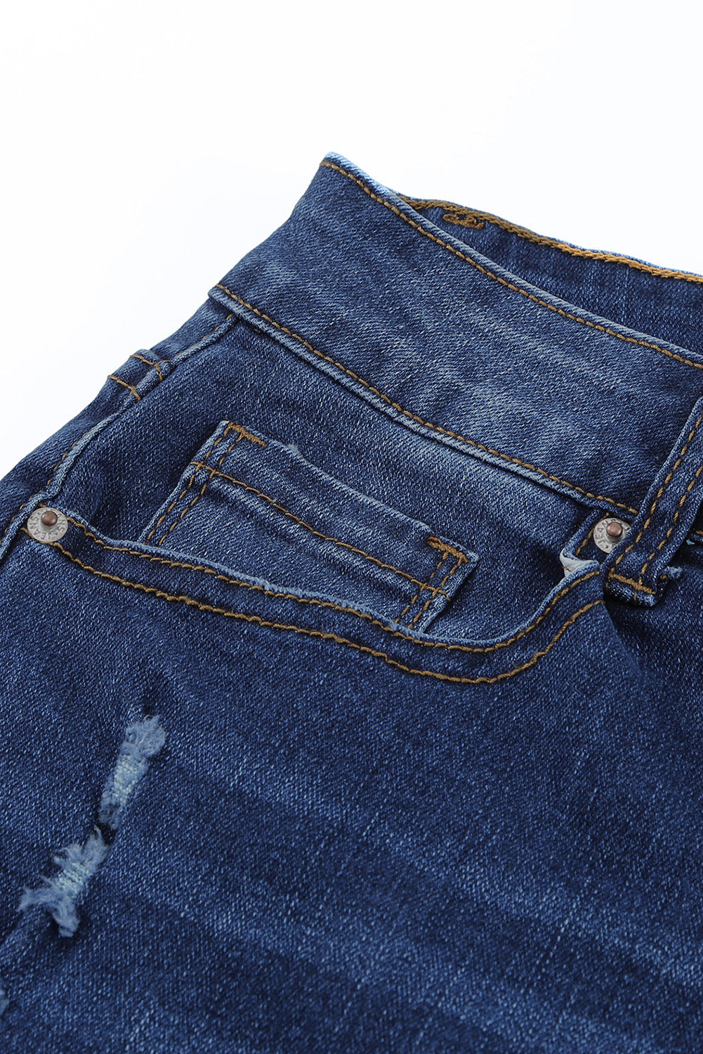 Jean skinny taille haute effet usé