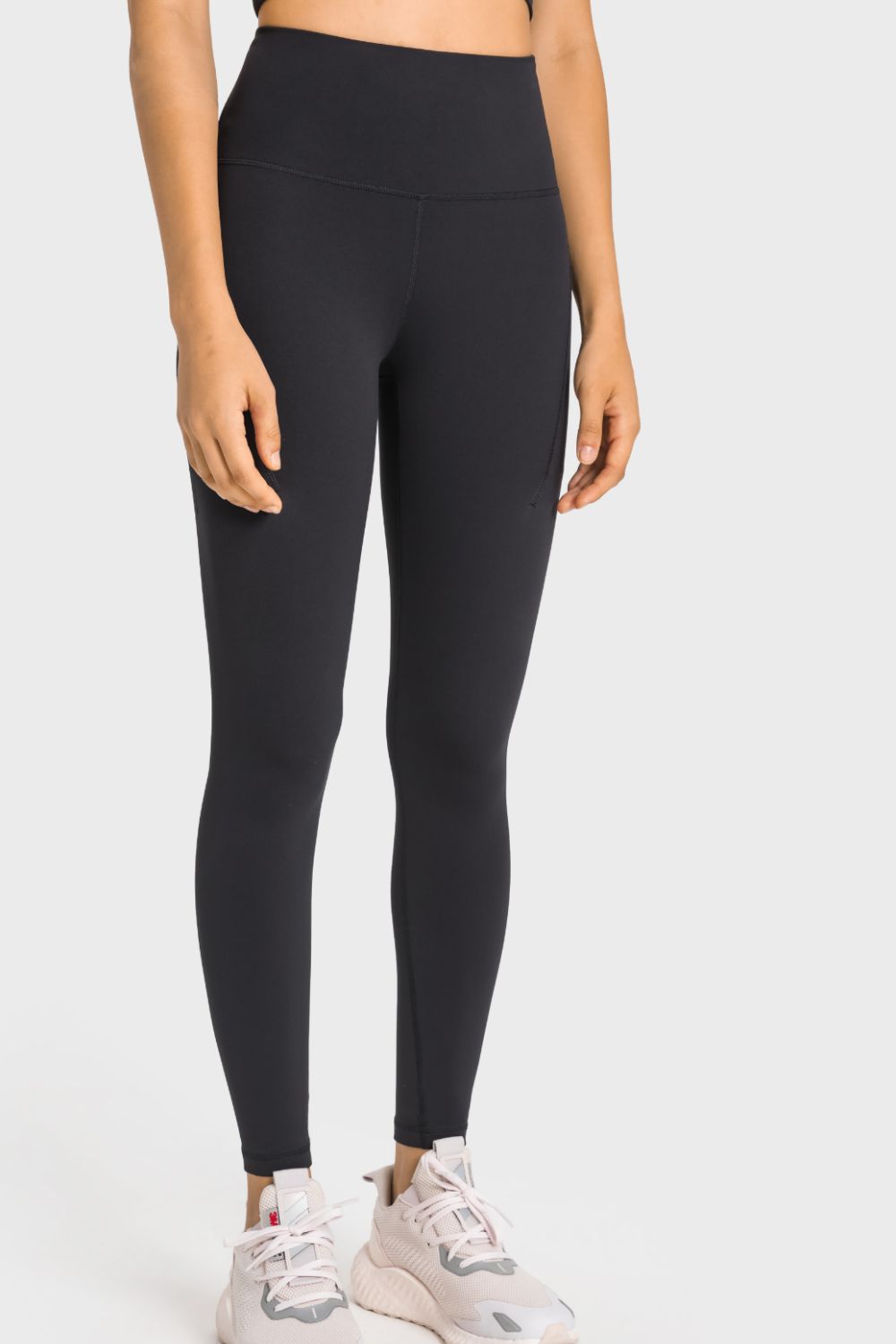 Yoga-Leggings mit hoher Taille und breiter Tasche