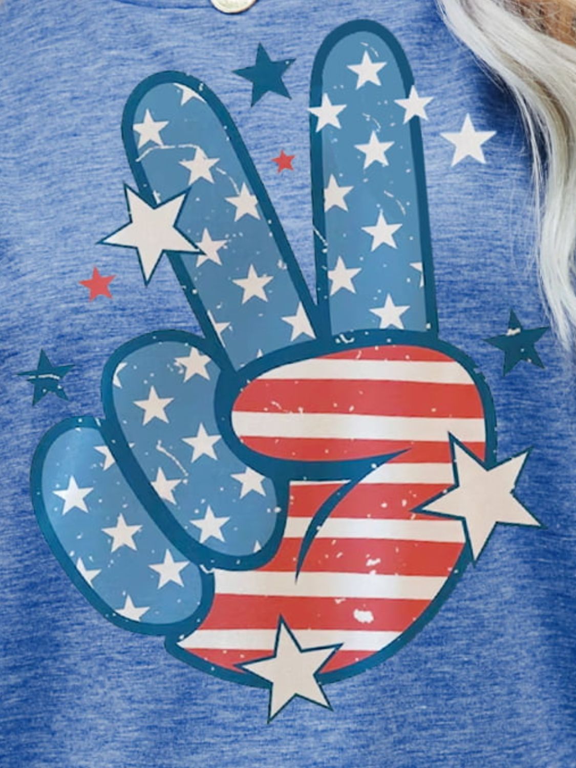 US Flag Peace Sign HGraphic Tee