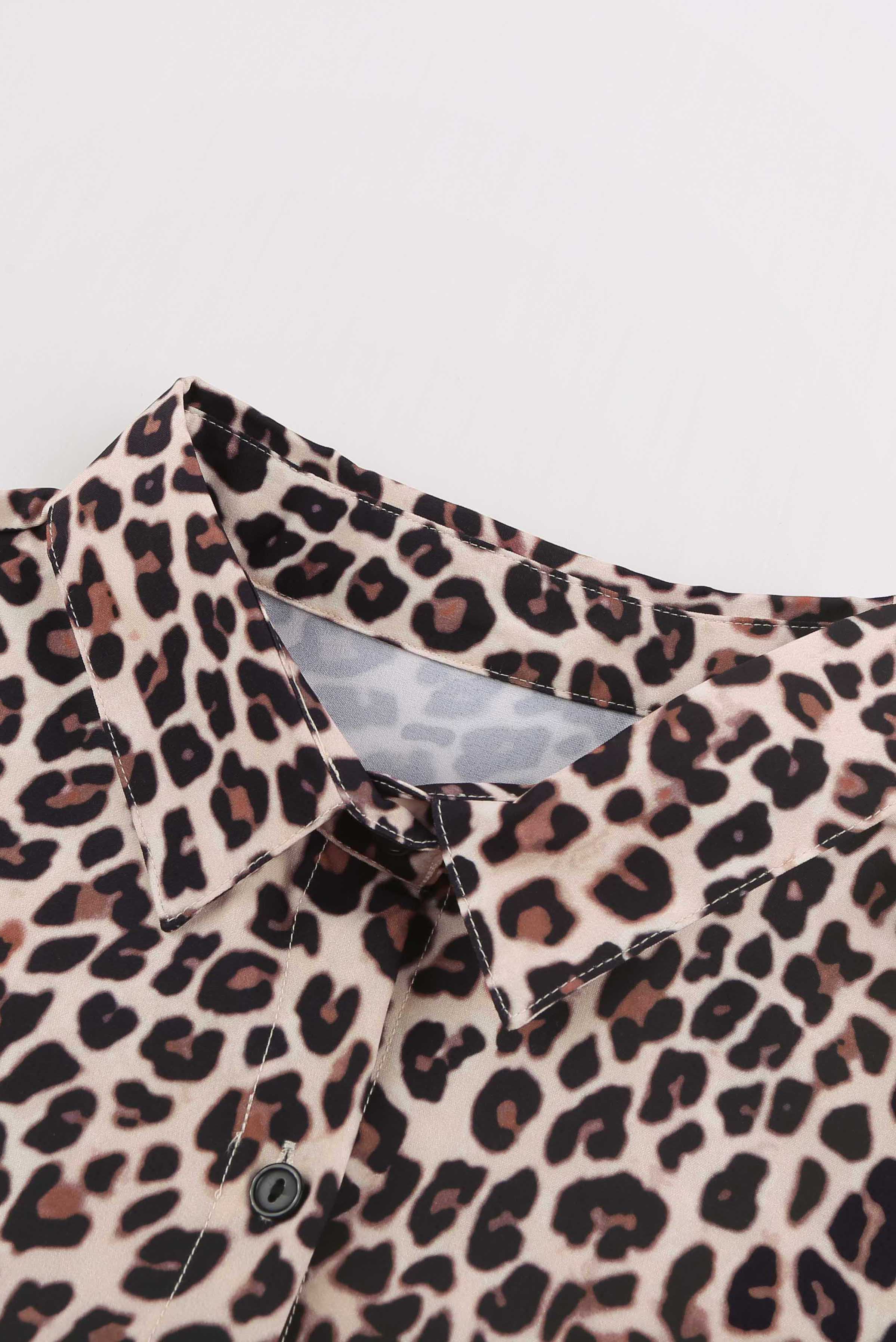 Chemise boutonnée à manches courtes imprimée