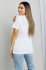 T-shirt graphique en coton Simply Love COFFEE IS MY BESTIE
