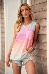Tanktop mit Farbverlauf und Tasche
