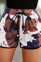 Bedruckte Shorts mit Kordelzug in der Taille und Taschen
