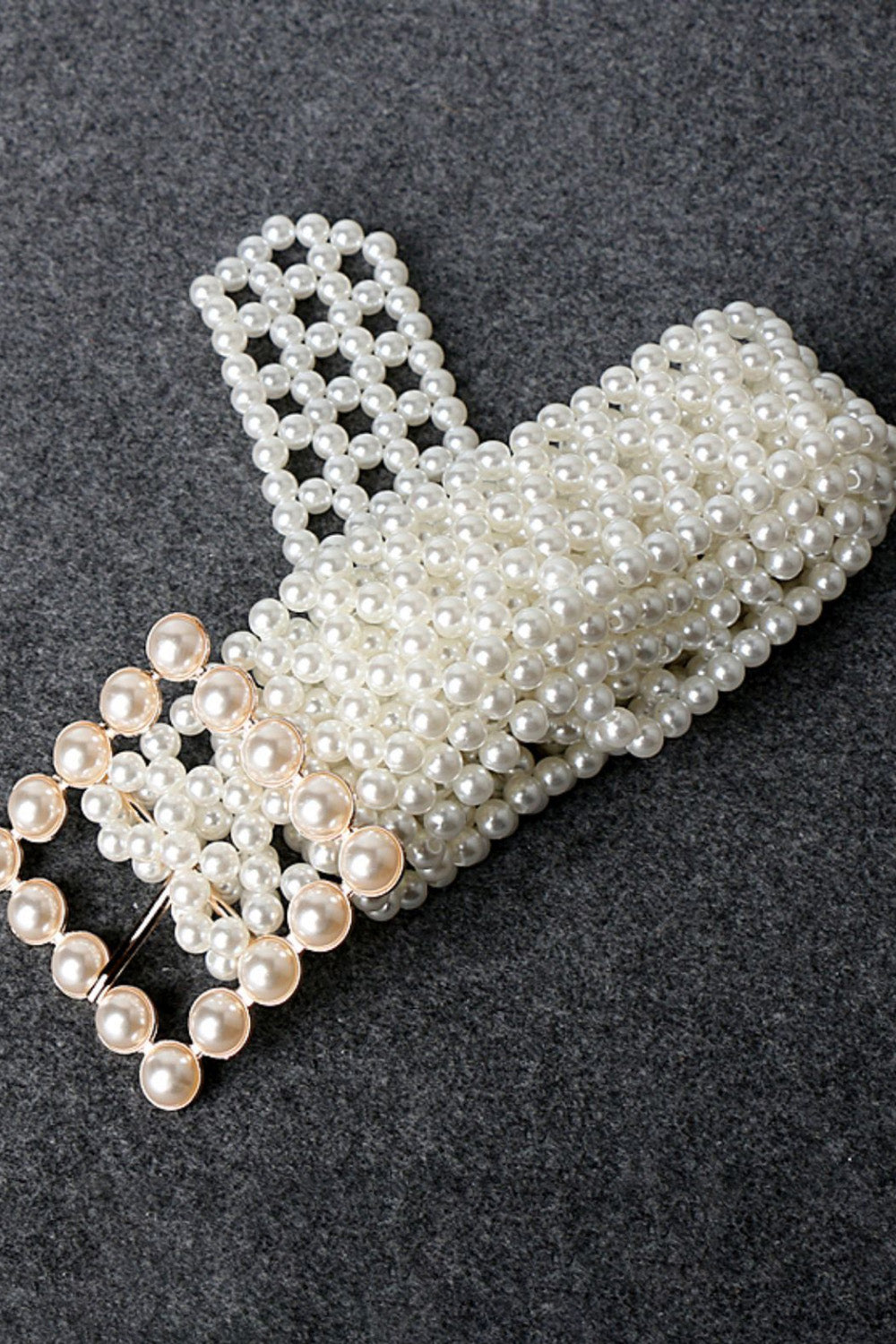 Ceinture en alliage avec boucle en perles