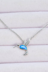 Opalvogel 925 Sterling Silber Halskette