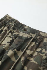 Camouflage Drawstring Waist Joggers