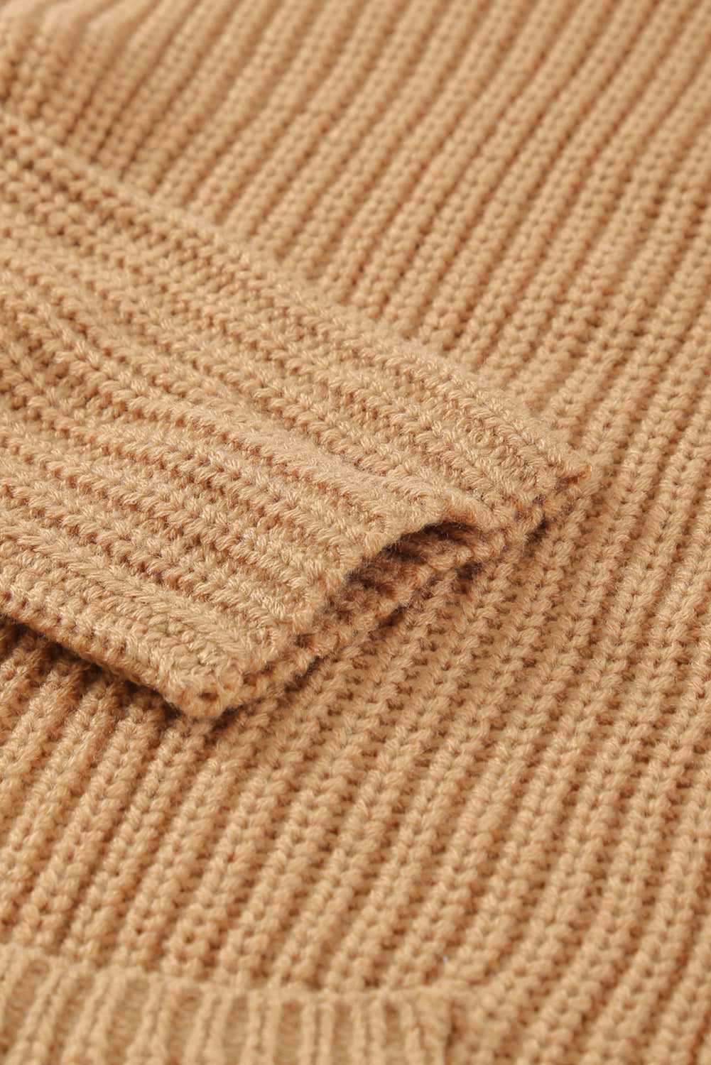 Cable-Knit Open Front Hooded Cardigan