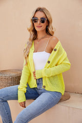 Strickjacke mit Raglanärmeln und Knopfleiste vorne
