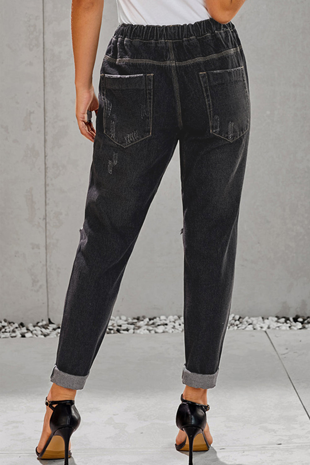 Jeans-Jogginghose mit Kordelzug