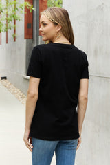T-shirt graphique en coton Simply Love BE THE SUNSHINE FEEL THE LOVE