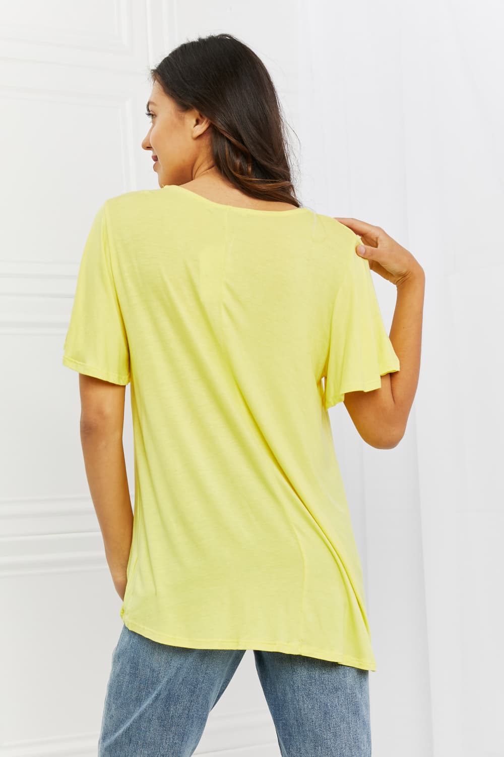 Haut brodé en dentelle grande taille Culture Code Ready To Go en mousse jaune