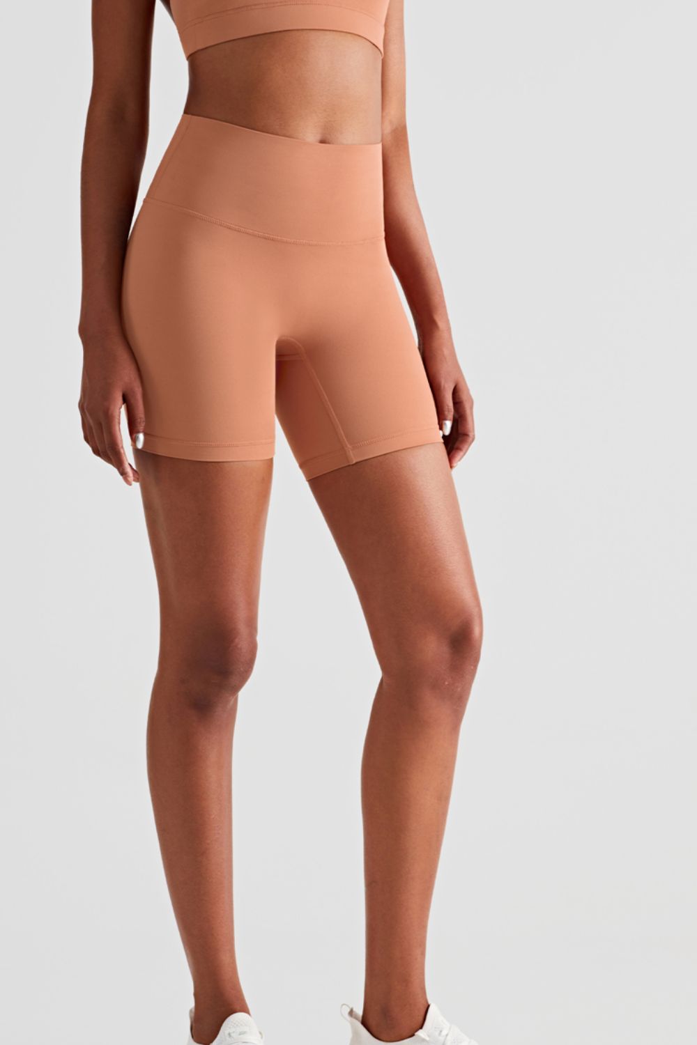 Bikershorts mit hohem Bund und elastischem Bund
