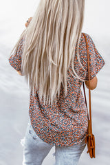 Ditsy Floral Button-Up Short Sleeve Shirt