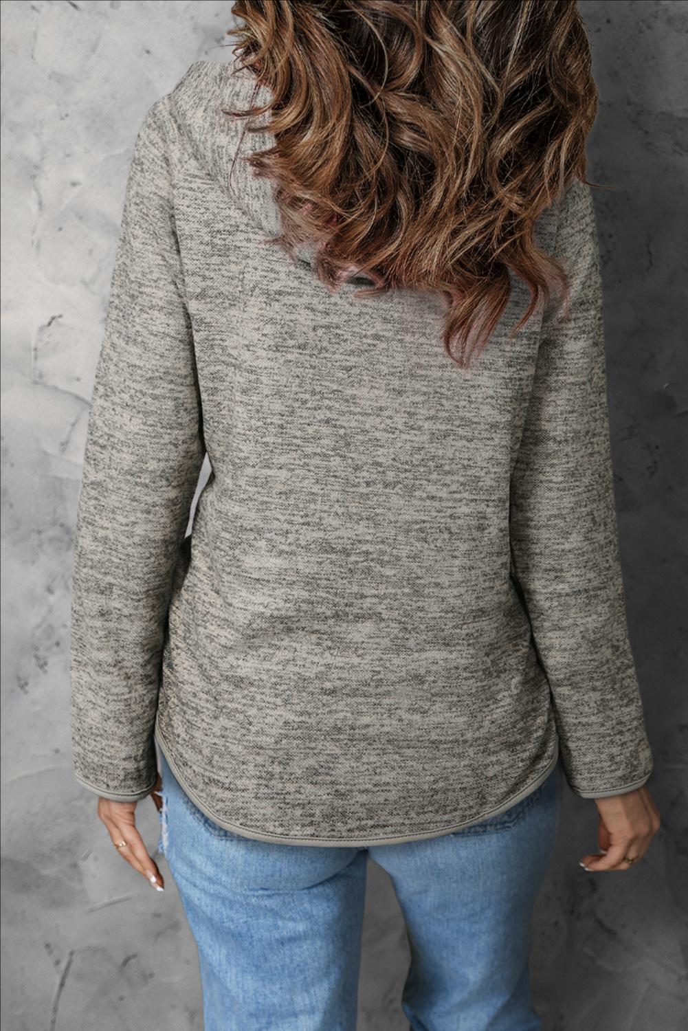Hoodie mit meliertem Raglanärmeln und Grafik