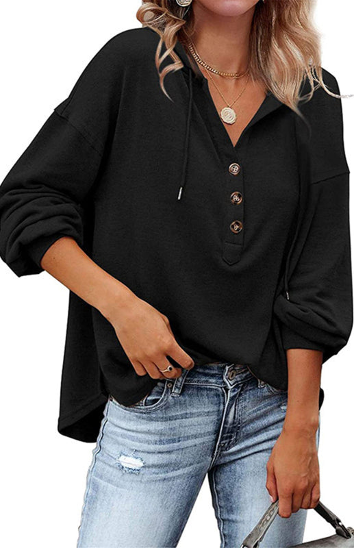 Cardigan à capuche pour femme, sweat-shirt décontracté, ample, couleur unie 