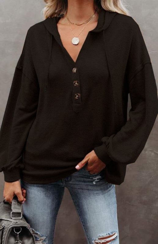 Cardigan à capuche pour femme, sweat-shirt décontracté, ample, couleur unie 
